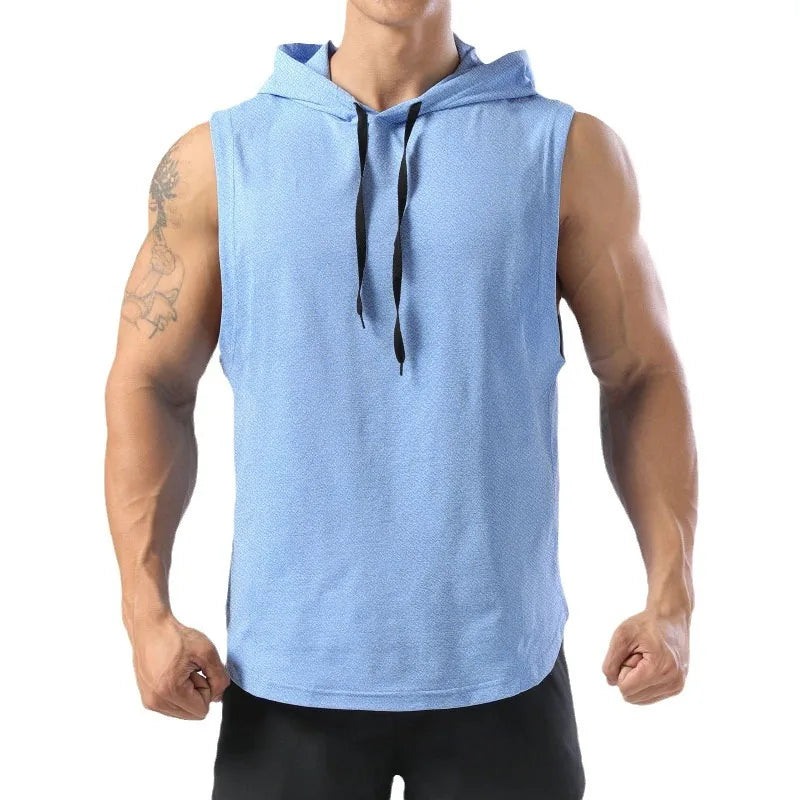Men's Hooded Sleeveless Tank Top