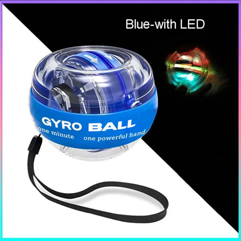 LED Gyro Wrist Power Ball — Auto-Start Arm & Grip Strength Trainer