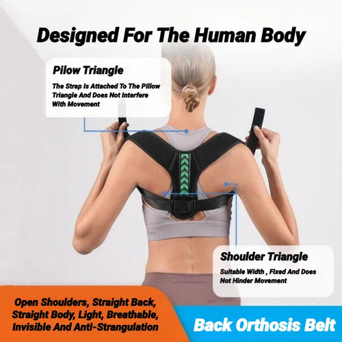 Adjustable Posture Corrector – Breathable Shoulder Support