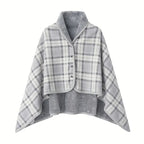 Wearable Flannel Shawl Blanket — Cozy Wrap for Home, Office & Travel