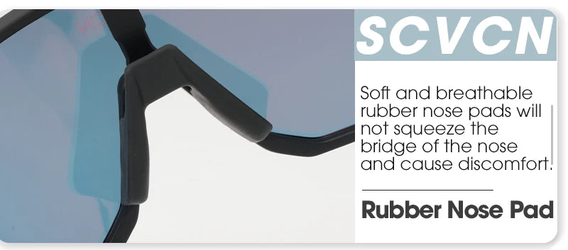 Photochromic Cycling Sunglasses — UV400 Protection, TR-90 Frame, Unisex Sports Eyewear