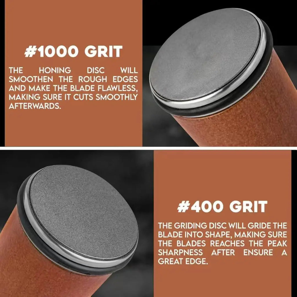 Professional Dual-Angle Knife Sharpening Kit | Roller Sharpener with Diamond Stones & Magnetic Holder