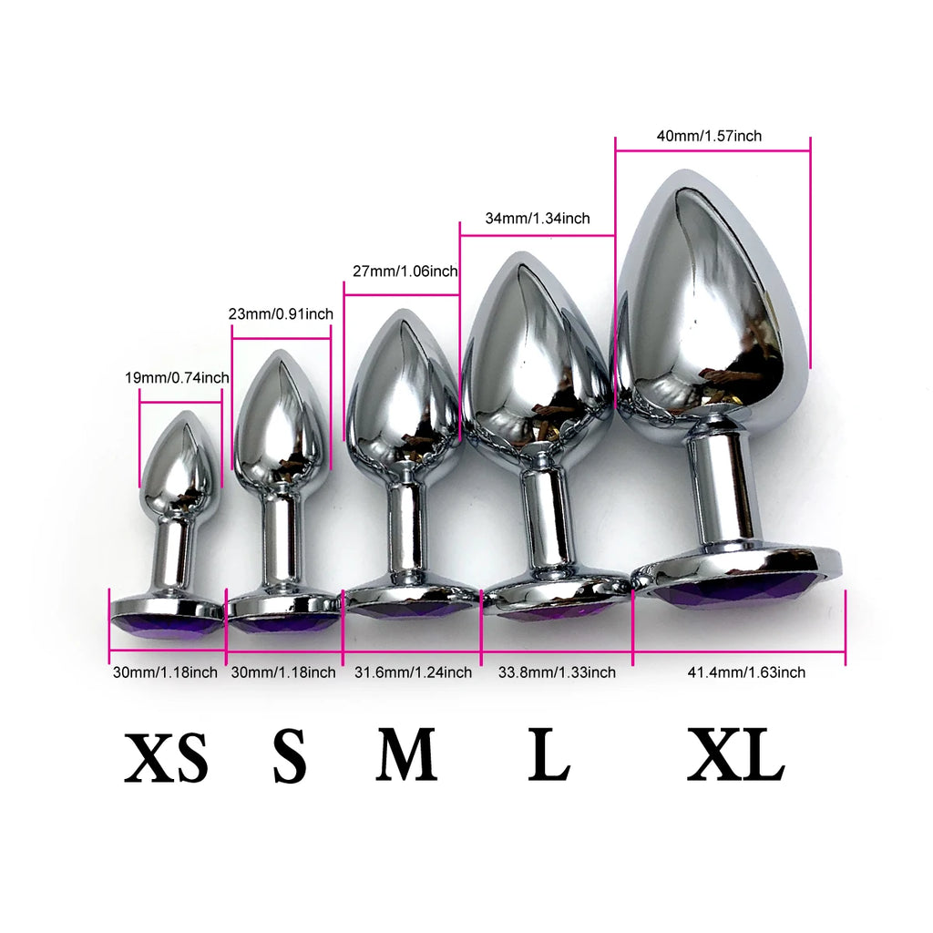 Metal Butt Plug Set – 5 Sizes