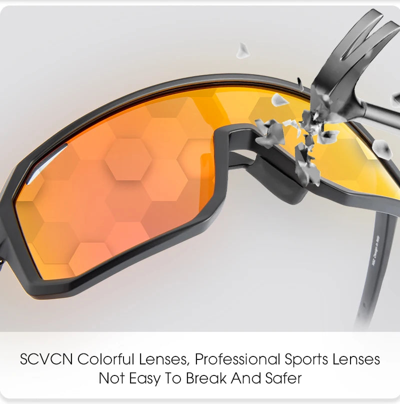 Photochromic Cycling Sunglasses — UV400 Protection, TR-90 Frame, Unisex Sports Eyewear