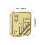 Metal Play Cards and Skull Push Slider EDC Fidget Toy