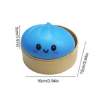 Halloween Ghost Dumpling Squishy Toy — Stress Relief Fidget with Steamer Set