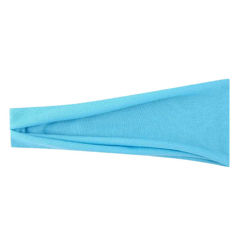Women's Elastic Turban Headband — Solid Color Hair Wrap for Yoga, Makeup & Everyday Style | 22 Colors