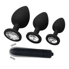 Silicone Anal Plug & Bullet Vibrator Set