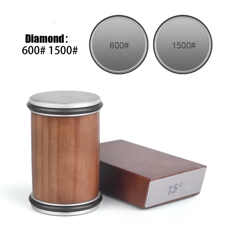 Professional Dual-Angle Knife Sharpening Kit | Roller Sharpener with Diamond Stones & Magnetic Holder