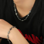 Punk Chain with Cross Necklace