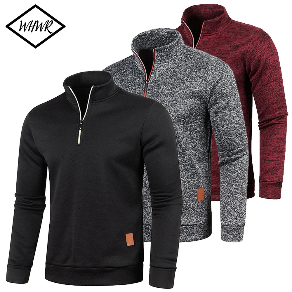 Men's Half-Zip Turtleneck Sweatshirt