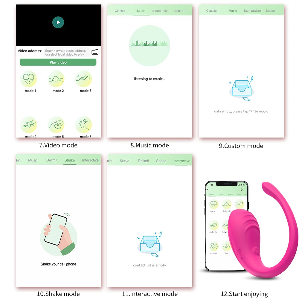 APP Controlled Vibrators