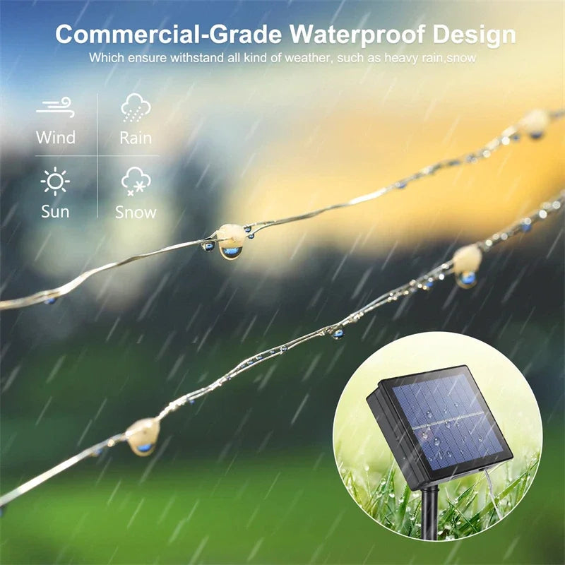 LED Solar String Fairy Lights Outdoor
