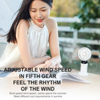 Portable Mini Fan With 5 Speeds