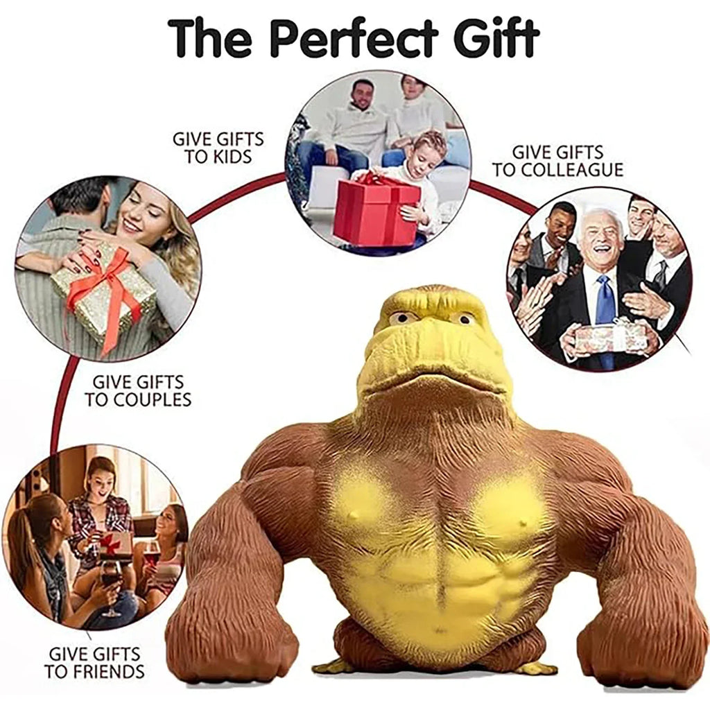 Squeeze & Chill Gorilla Stress Relief Toy – Music-Themed Slow Rebound Fidget