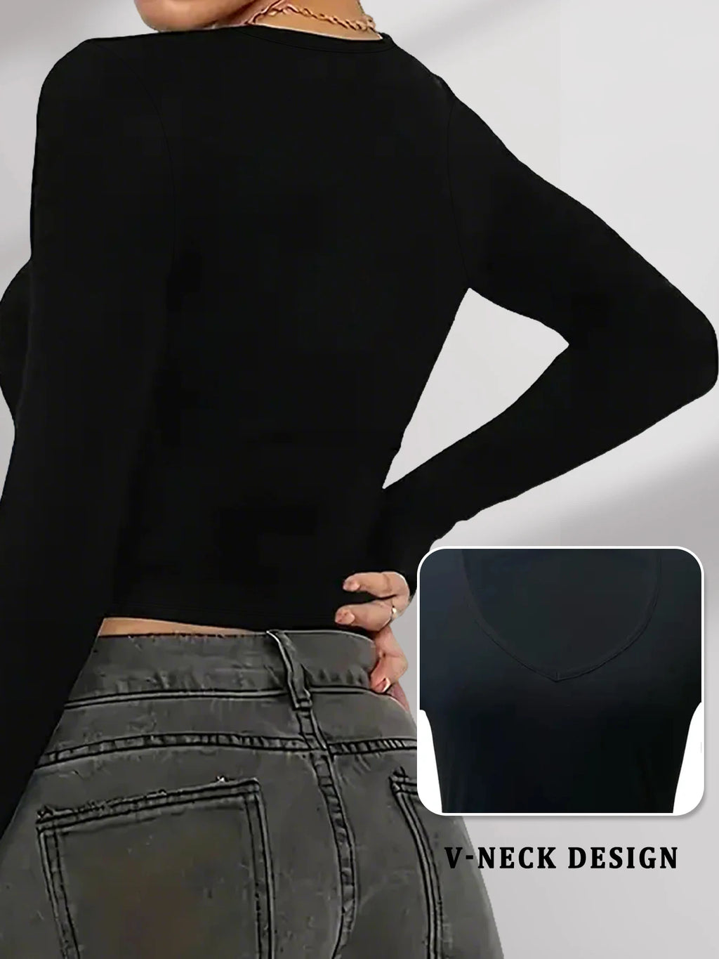 Women's Long Sleeve V-Neck Athletic Tee