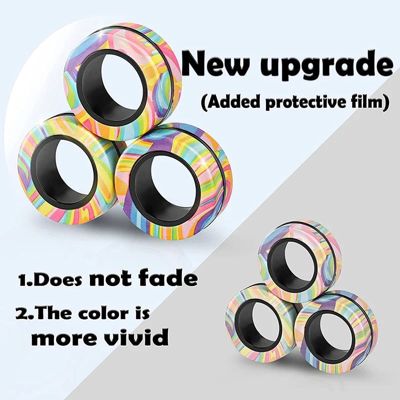 Magnetic Spinner Rings Fidget Set – 3PCS Gift Pack