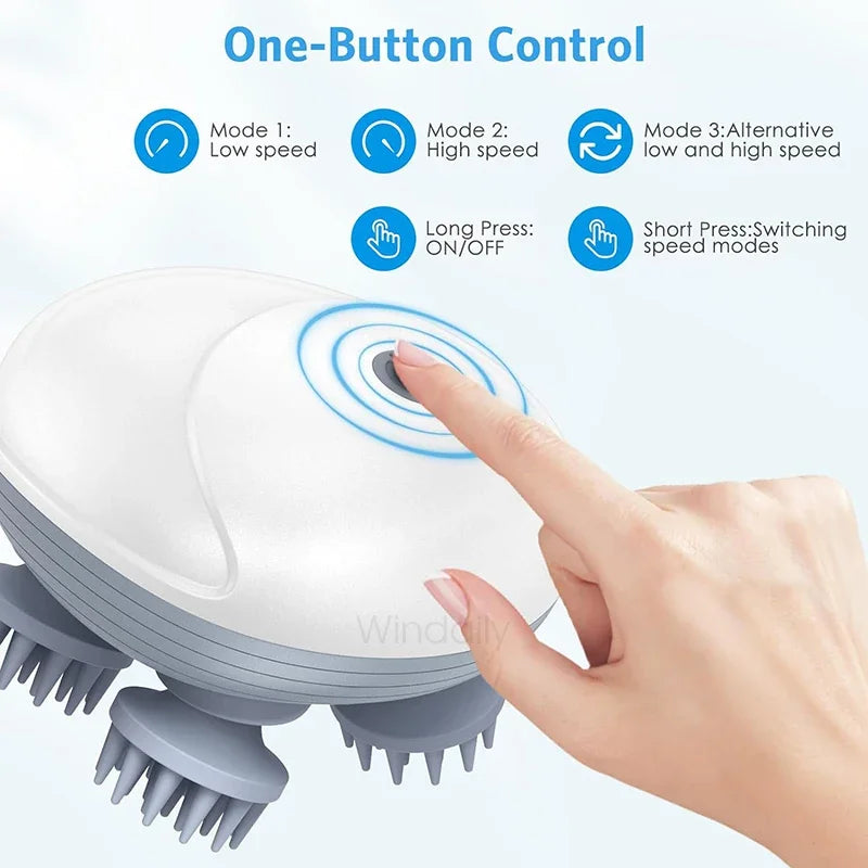 Electric Scalp & Body Massager – Deep Tissue Kneading