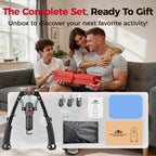2-in-1 Hydraulic Arm Trainer & Ab Roller — 15-Level Adjustable Resistance, Full-Body Home Gym Kit