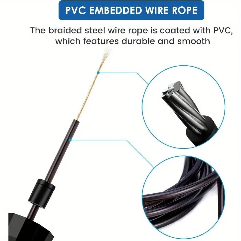 Tangle-Free Jump Rope with Ball Bearing Swivels – Unisex