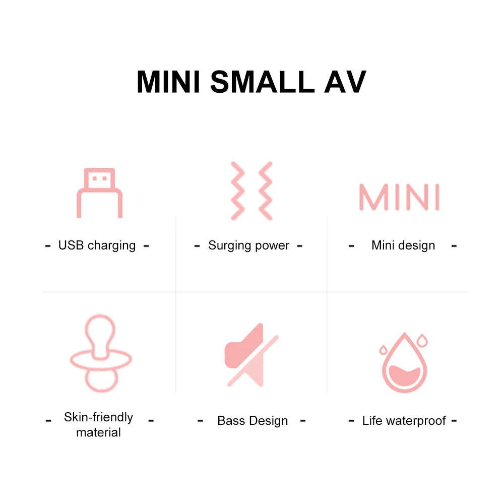 Mini AV Wand Vibrator for Women – G-Spot & Clitoral Stimulator