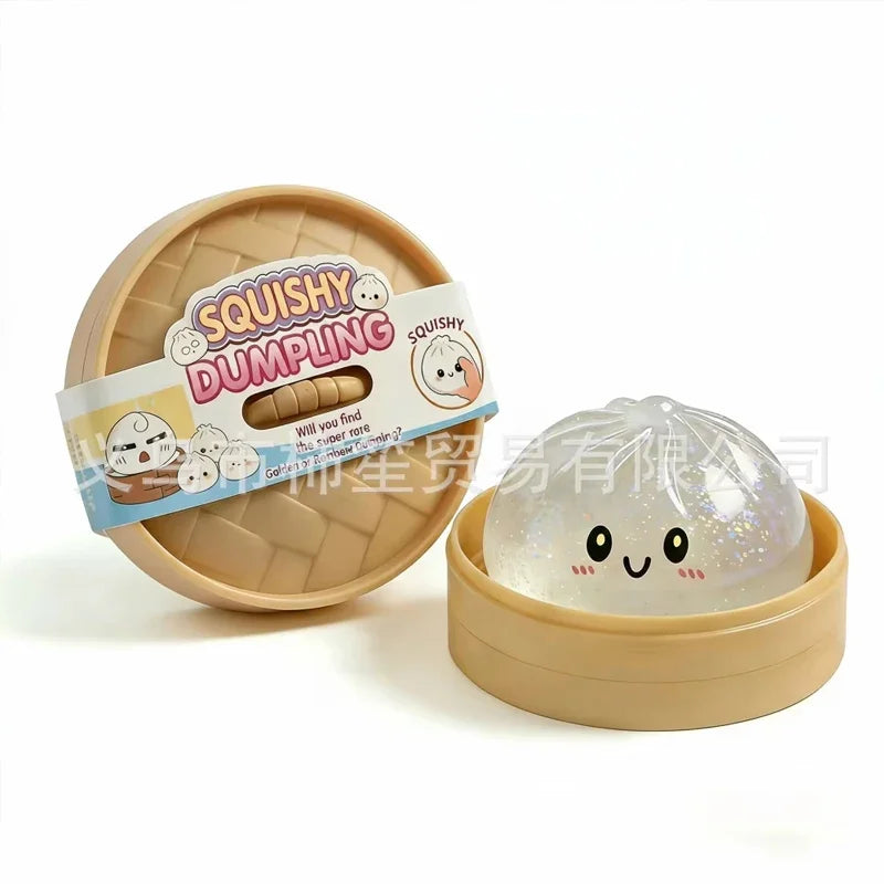 Halloween Ghost Dumpling Squishy Toy — Stress Relief Fidget with Steamer Set