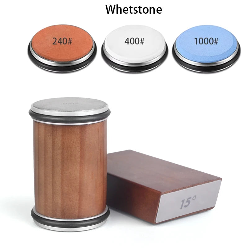 Professional Dual-Angle Knife Sharpening Kit | Roller Sharpener with Diamond Stones & Magnetic Holder