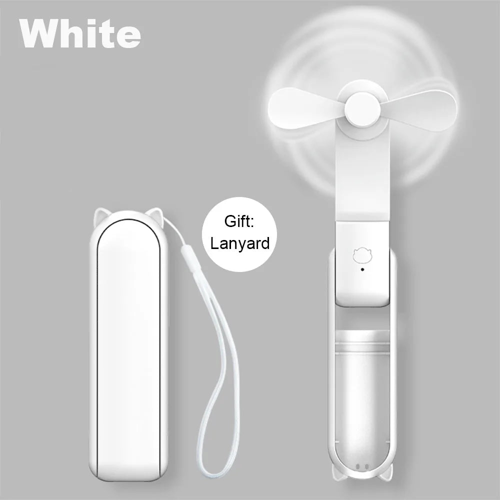 Pocket Fan with Power Bank – USB Rechargeable, Foldable & Ultra-Portable