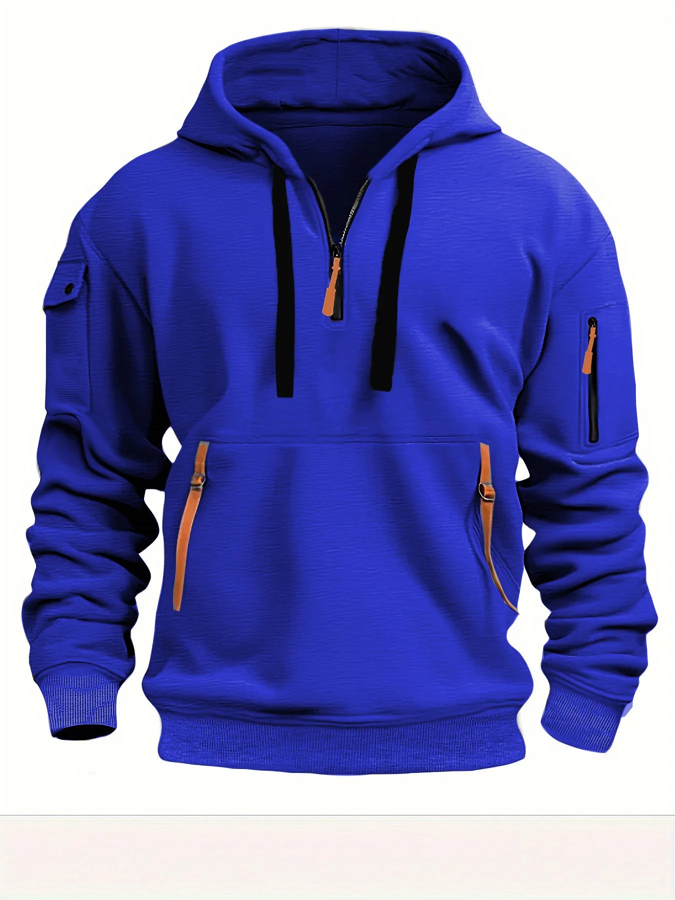 Men's Everyday Fleece Hoodie — Zip Pocket, Pull Rope & Plus Sizes Available