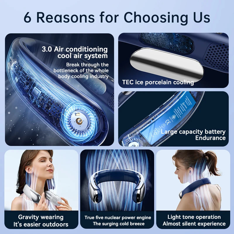 10,000 mAh Portable Neck Fan