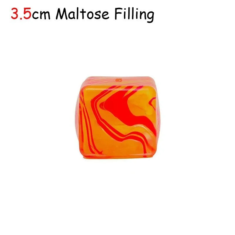 Rainbow Marbled Squishy Cube — Slow-Rise Stress Relief