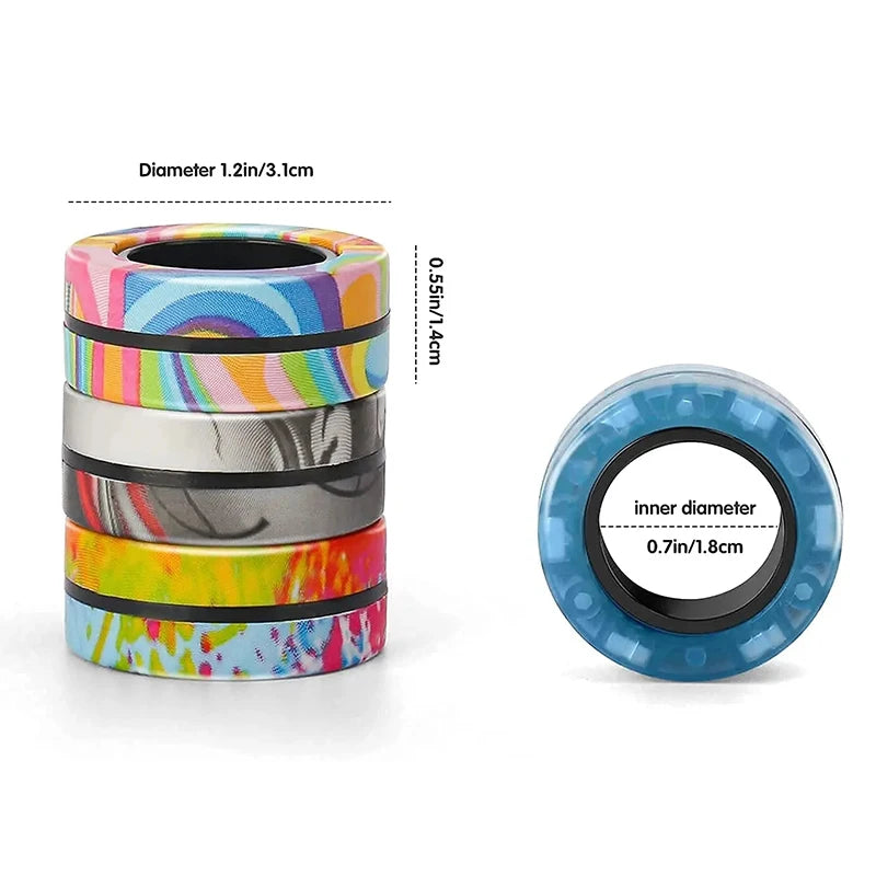 Magnetic Spinner Rings Fidget Set – 3PCS Gift Pack