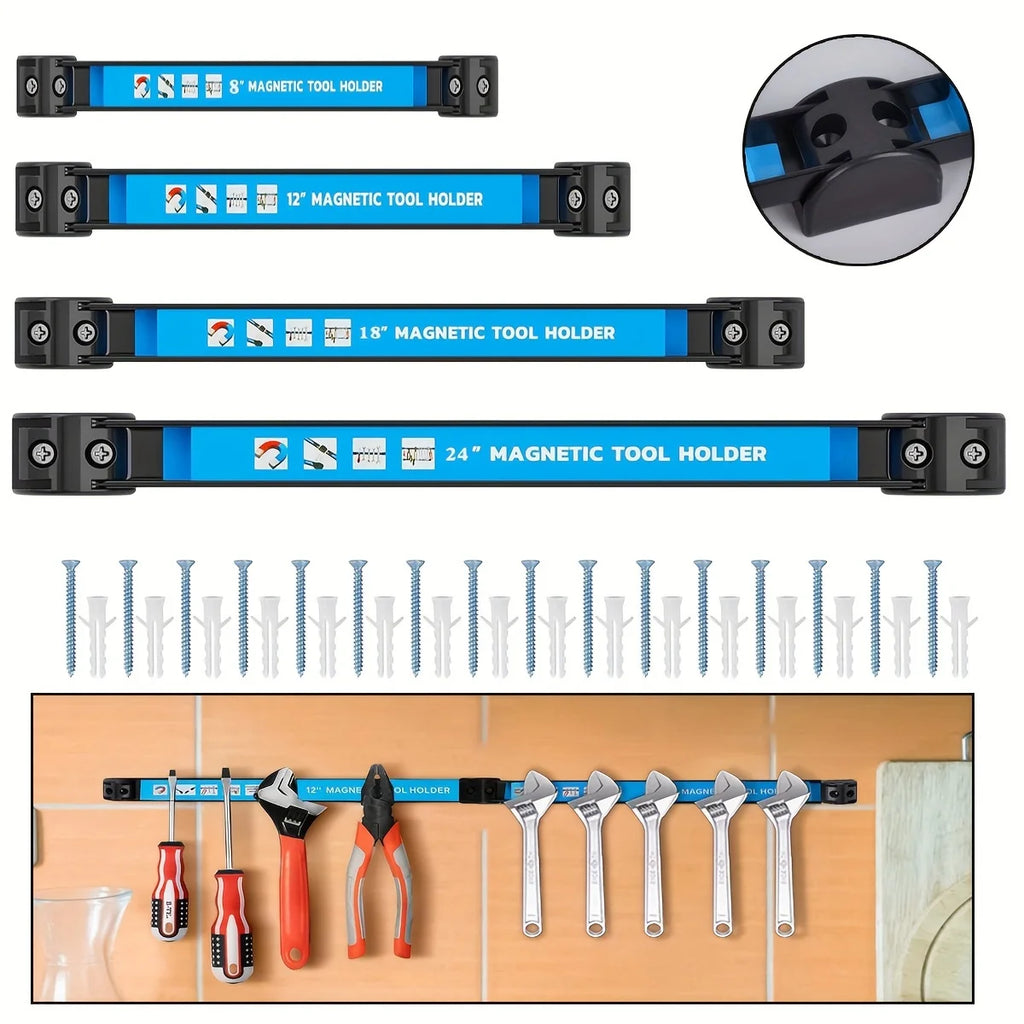 Magnetic Tool Holder Bar | Heavy-Duty Wall Mount Organizer for Garage & Workshop