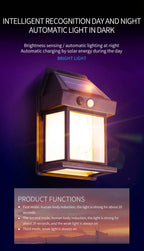 Solar Outdoor Waterproof LED Wall Light
