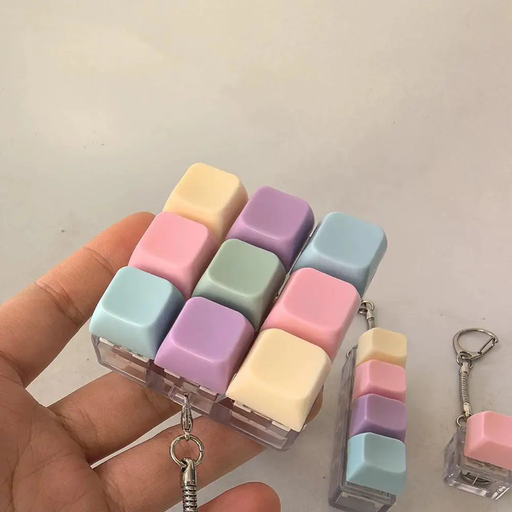 Mini Mechanical Keyboard Fidget Toy | Stress Relief Keychain | 1, 4, 5 & 9 Key Styles