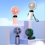 Portable Neck Fan with Phone Stand & LED Display