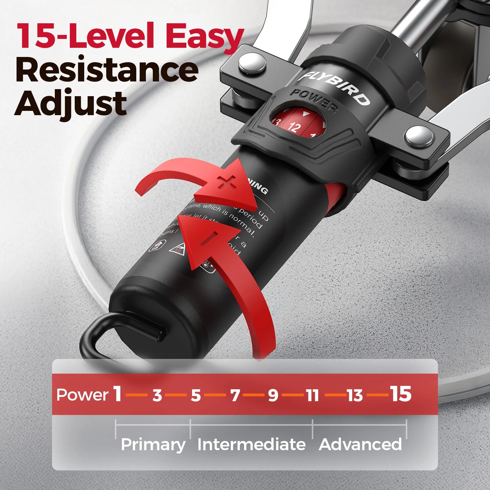2-in-1 Hydraulic Arm Trainer & Ab Roller — 15-Level Adjustable Resistance, Full-Body Home Gym Kit