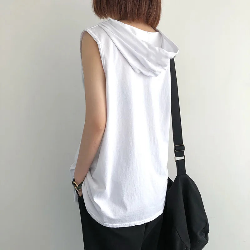 Men's Hooded Sleeveless Tank Top