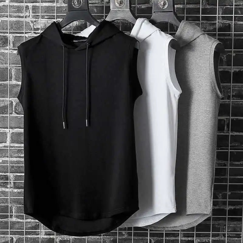 Men's Hooded Sleeveless Tank Top