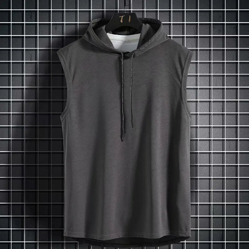 Men's Hooded Sleeveless Tank Top