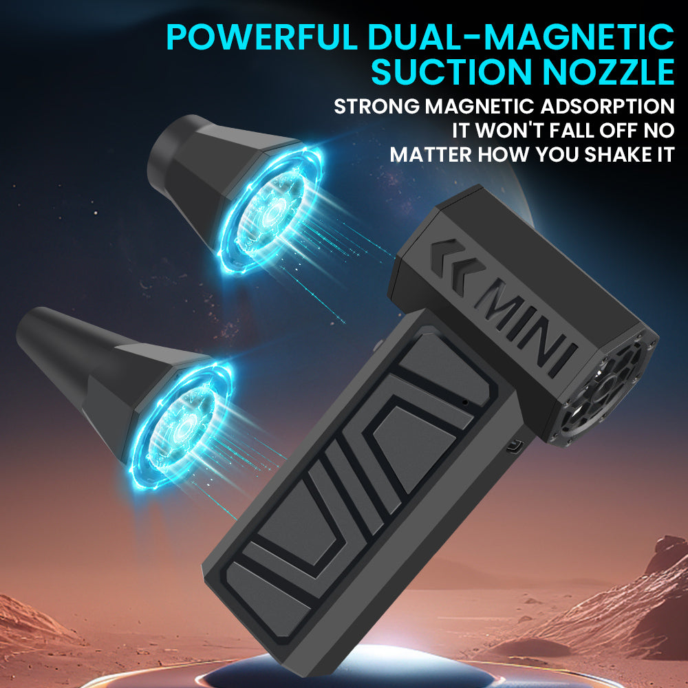 Mini Turbo Fan & Electric Air Duster | 130,000 RPM Wireless Jet Blower